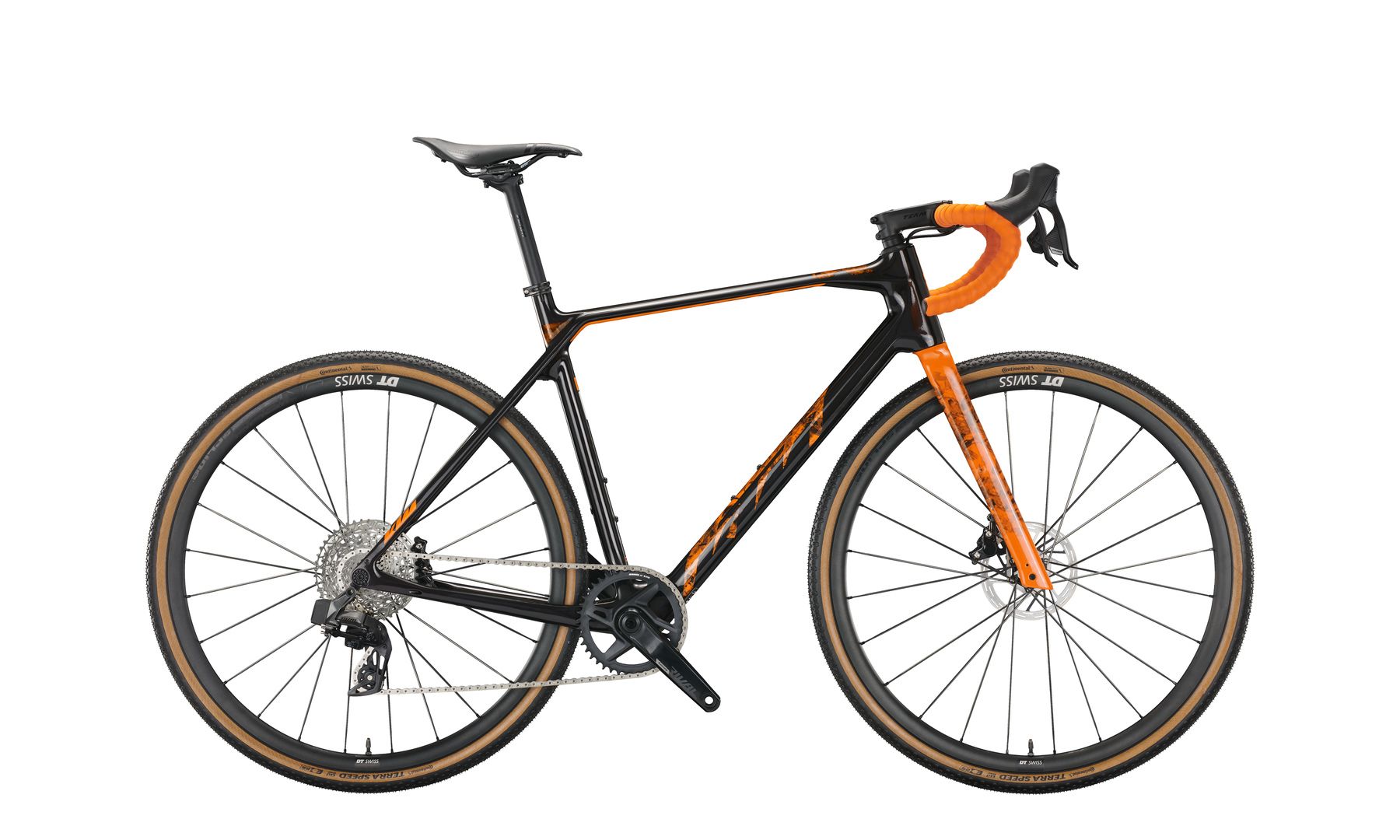 Jalgratas KTM X-STRADA MASTER flaming black (orange) SRAM Rival eTap AXS 1x12