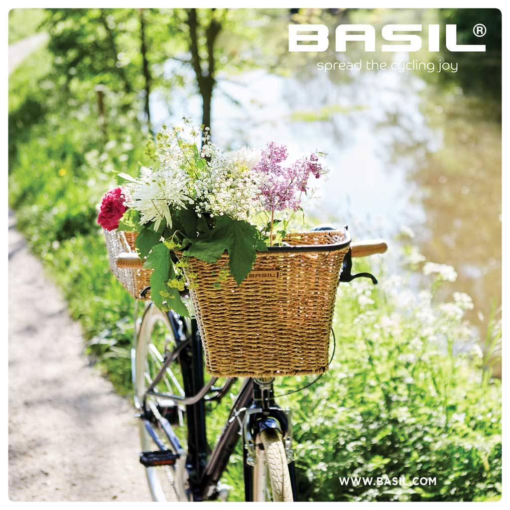Jalgrattakorvid Basil Bremen Rattan Look KF front basket, seagrass