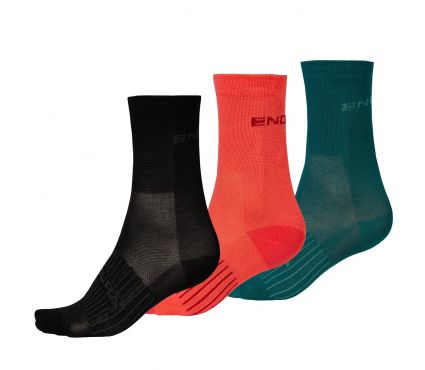 Zeķes Endura Women's Coolmax® Race Sock (Triple Pack): Black - One size