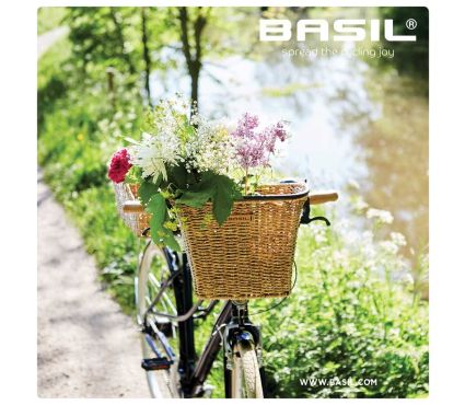 Jalgrattakorvid Basil Bremen Rattan Look KF front basket, seagrass