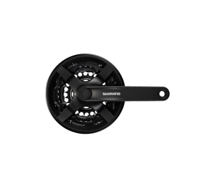 Klaņu komplekts SHIMANO Crankset 6/7/8-speed Black FC-TY301 48/38/28T 170mm