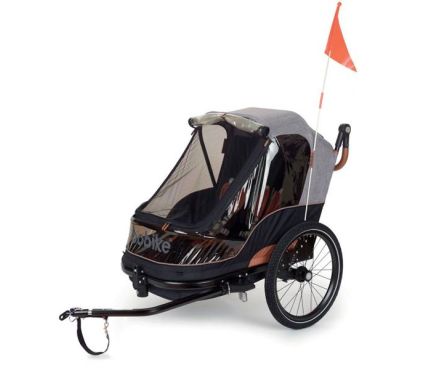 Piekabe bērnu pārvadāšanai Bobike Trailer Moobe Bobike Grey