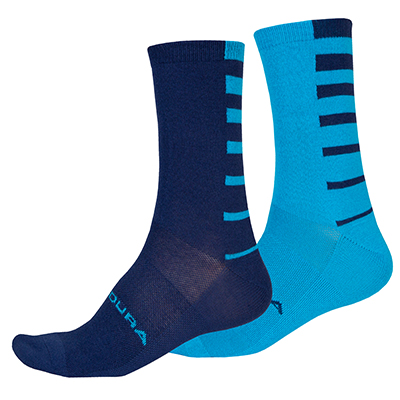 Sokid Endura Coolmax® Stripe Socks (Twin Pack) ElectricBlue