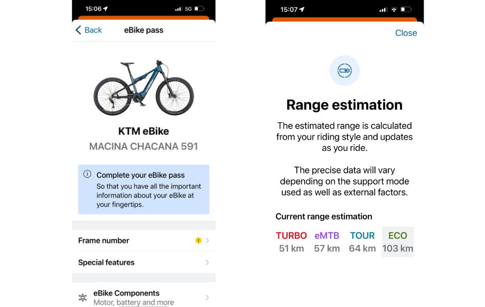 Bosh e-Bike Flow app